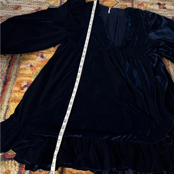 Free People Navy Velvet Dress - Picture 6 of 10